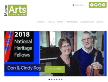 Tablet Screenshot of mainearts.maine.gov