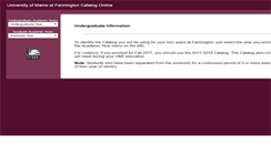 Desktop Screenshot of catalog.umf.maine.edu