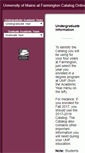 Mobile Screenshot of catalog.umf.maine.edu